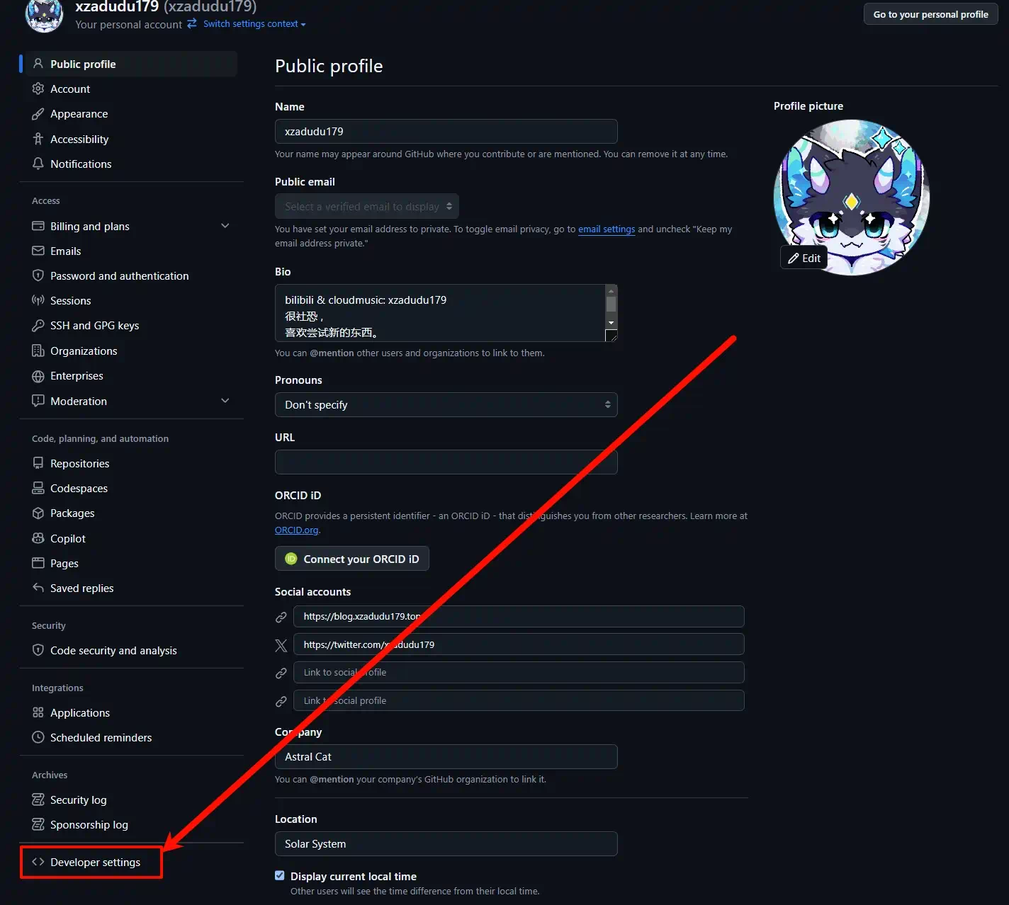 找到 Developer settings